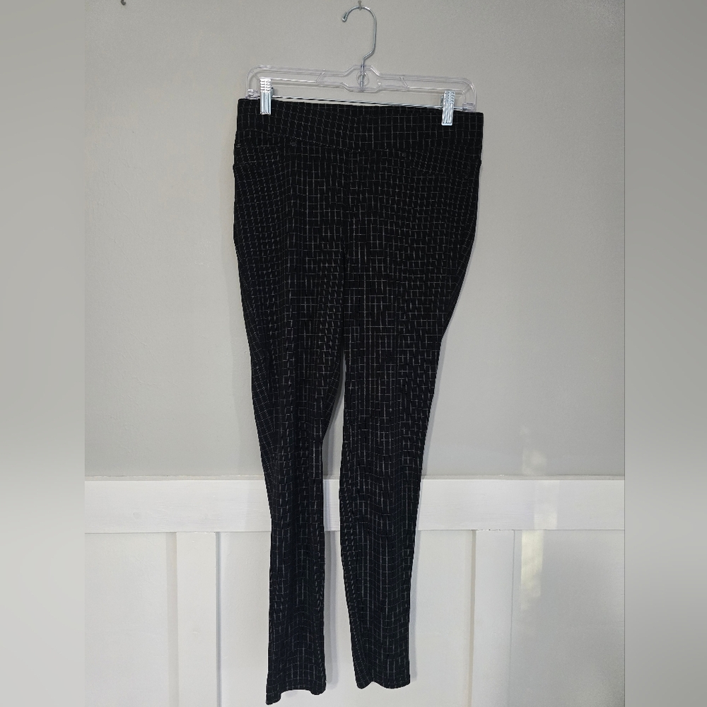 Seven7 Black and White Grid Pattern Pants